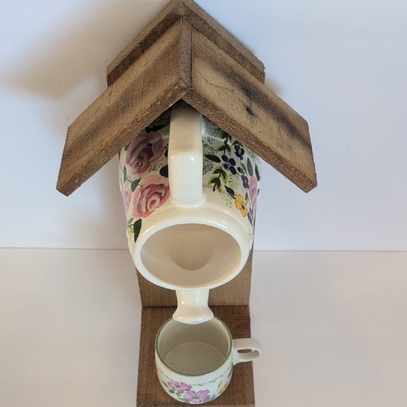 Rustic Wooden Handcrafted Bird Feeder April Showers Bring May Flowers - Picture 4 of 16